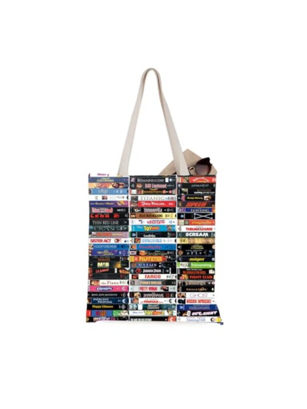 Vintage 90s Film Inspired Canvas Tote Bag Cinephile Gift Movie Lover